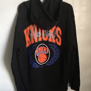 Large Black New York Knicks Hoodie double side print Michelle ultra sleeve new